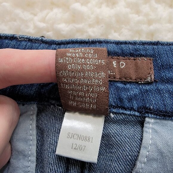 The Limited Jeans Straight Wide Leg Womens Size 8 Blue Dark 34X33 Relaxed Fit - Picture 8 of 11